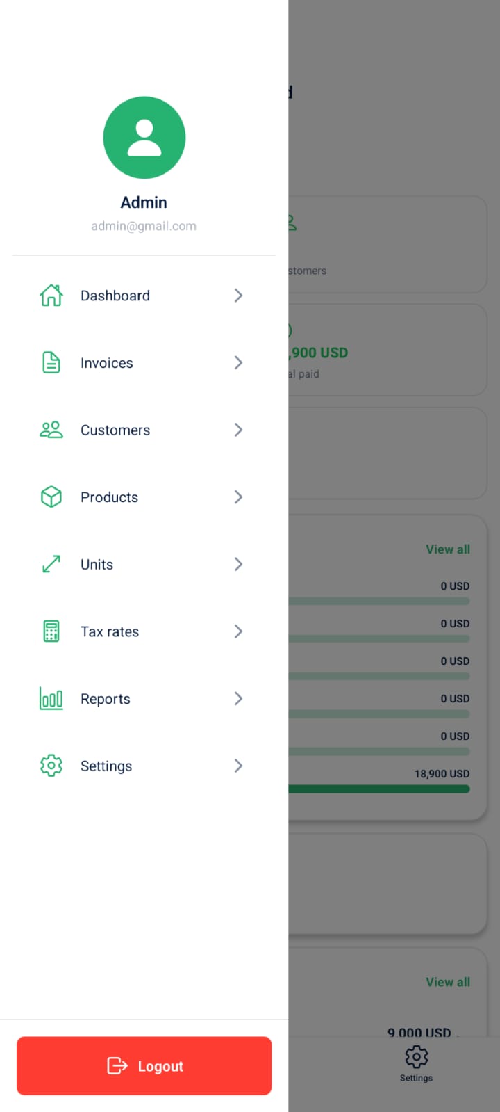 Invoice App mobile