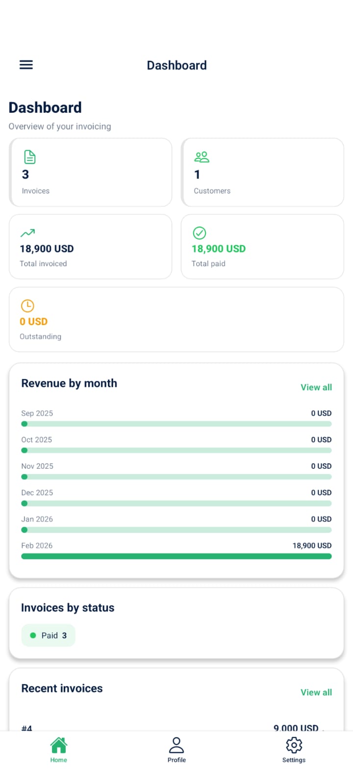 Invoice App mobile